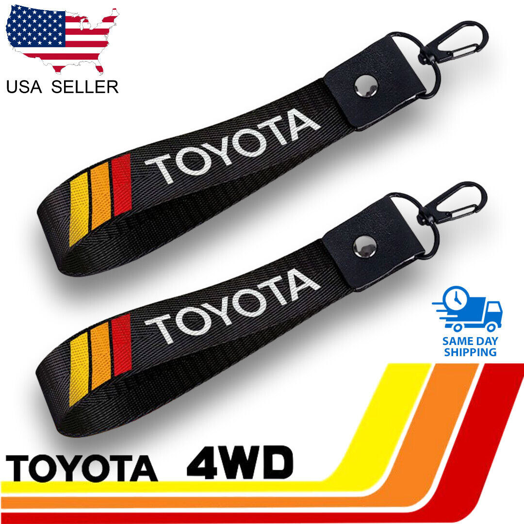 Toyota TRD Stripes Wrist Lanyard Key Fob Ring 2-Pack