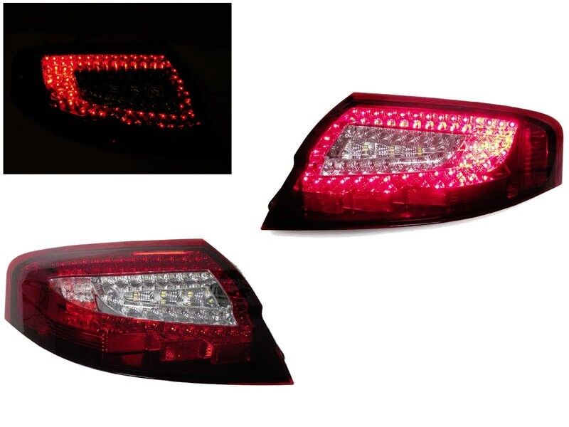 Red/Clear LED Rear Tail Lights For Porsche 996 911 Carrera 4S Turbo GT2 GT3 C4S