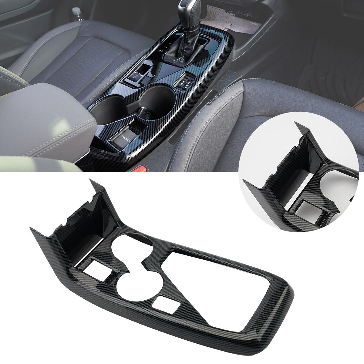 JERBOR For Subaru Crosstrek 2024 Carbon Fiber Gear Position Panel Cover Trim