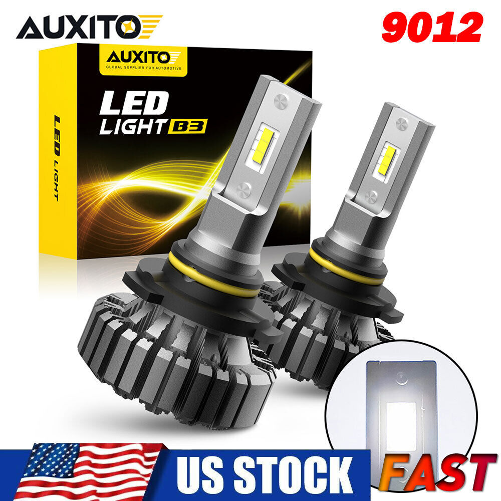 Auxito LED Headlight Bulbs 40000Lumens Kit 9012 High Low Beam Super Bright White
