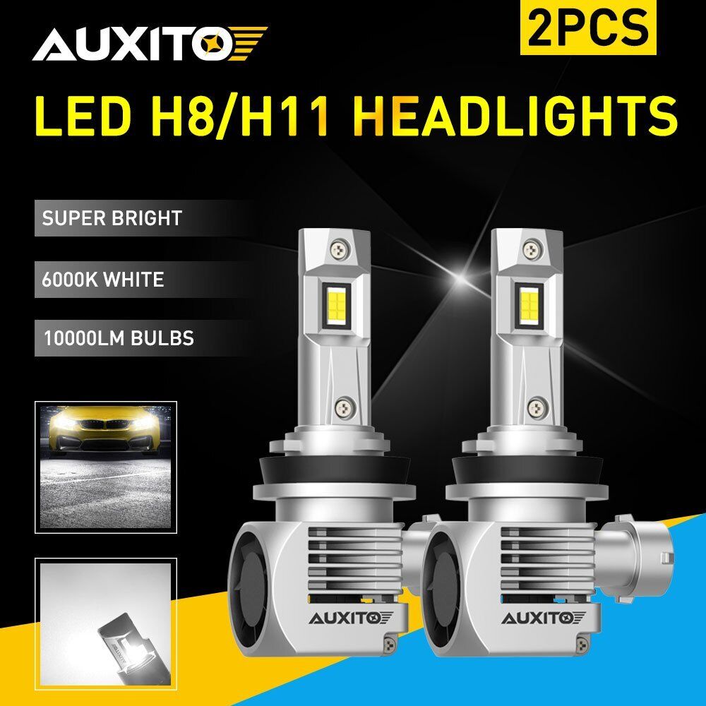 AUXITO Upgraded H11 Headlight LED Bulbs 100W 20000lm 600% Brighter 6000K H8 H9