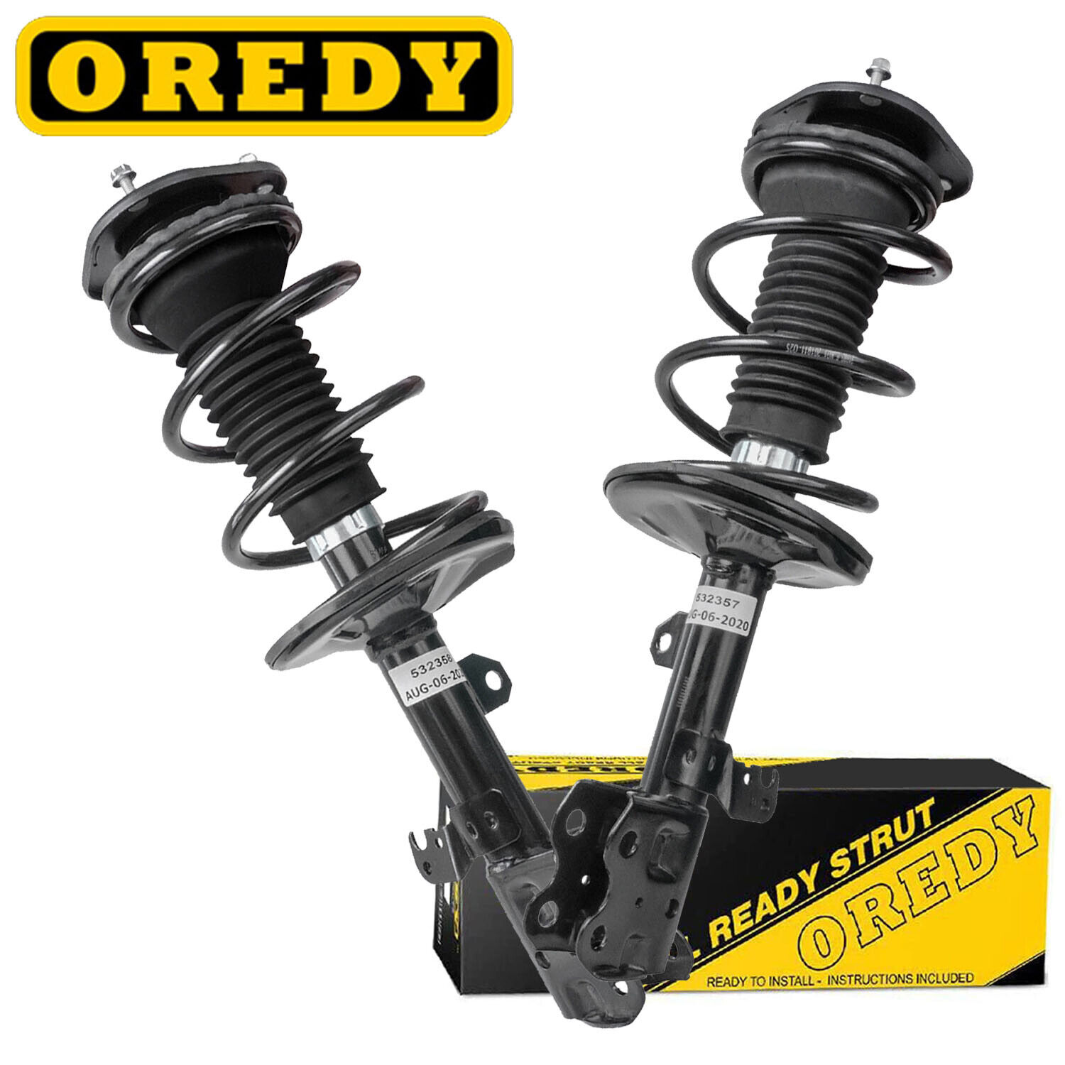 Pair Front Struts w/ Coil Spring for 2004 2005 2006 2007 2008 2009 Toyota Prius