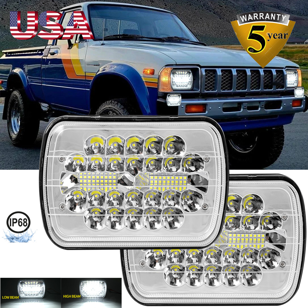 2pcs 7X6\'\' LED Headlights Hi/Lo For 1982-1989 1990-1995 toyota pickup truck 