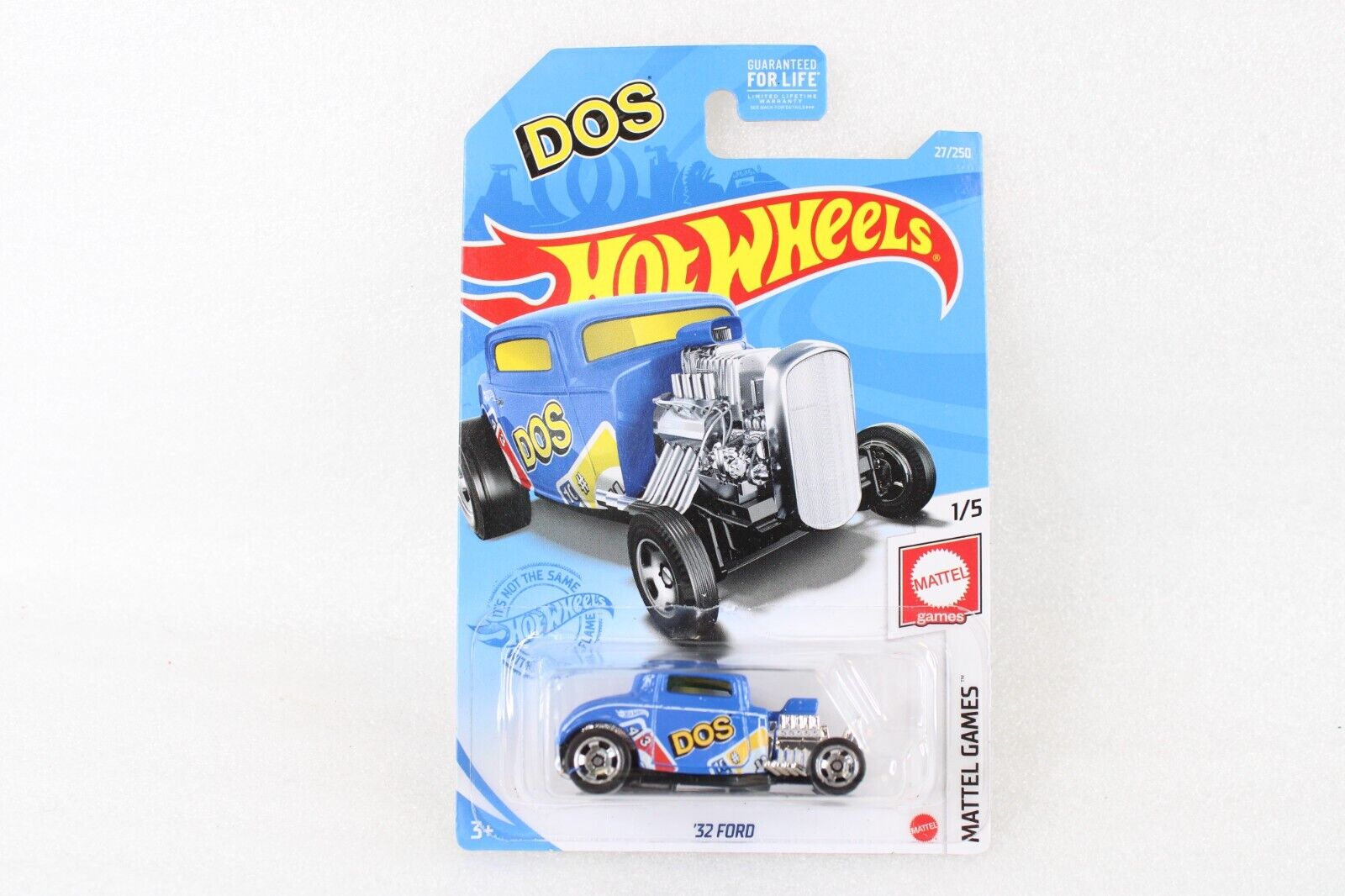 ❤️ 2021 Hot Wheels 🔥 '32 FORD Coupe 1/5 MATTEL GAMES DOS 🔥 Blue - VHTF  27/250