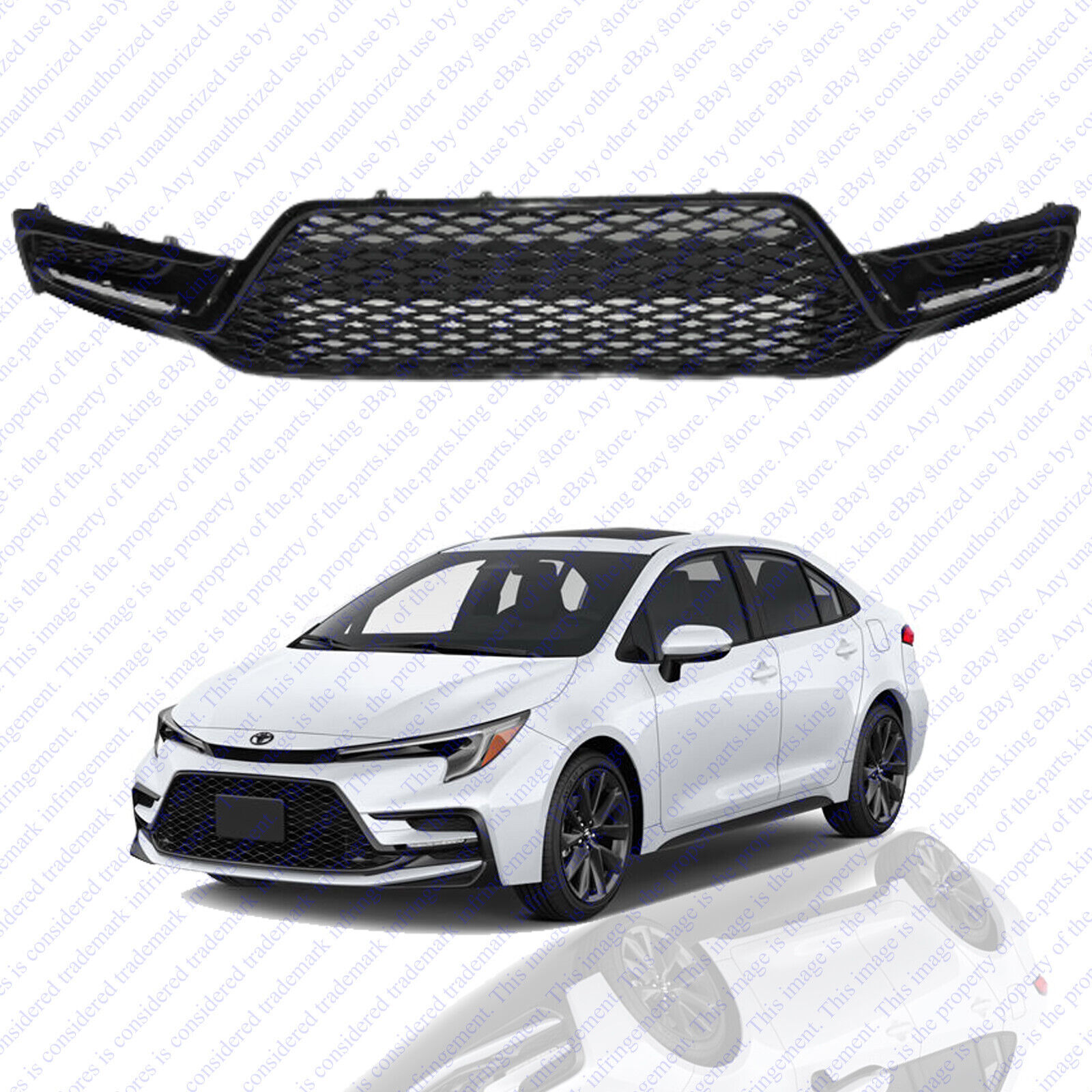 For 2023 2024 Toyota Corolla Sedan SE XSE Front Lower Bumper Grille Assembly