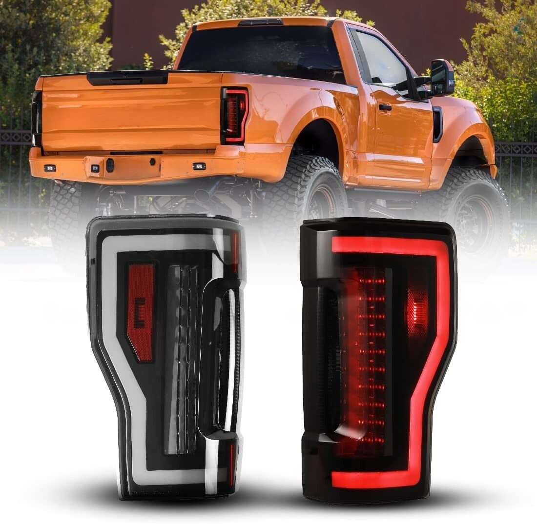For 17-19 Ford F250 F350 F450 SuperDuty LED Tail Lights Sequential Signal Smoke