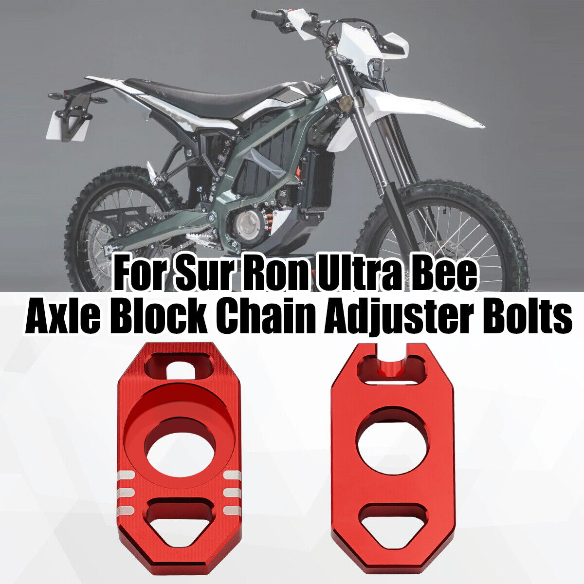 URLWALL 2x Rear Axle Block Chain Adjuster Bolt For SurRon Ultra Bee E-Dirt Bike