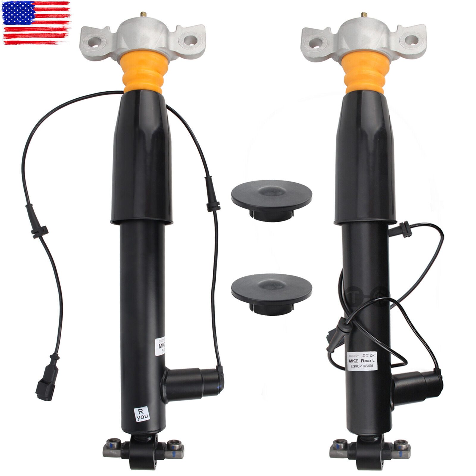 2x Rear Right Left Shock Strut Assys Electric For Lincoln MKZ Ford Fusion 2013-