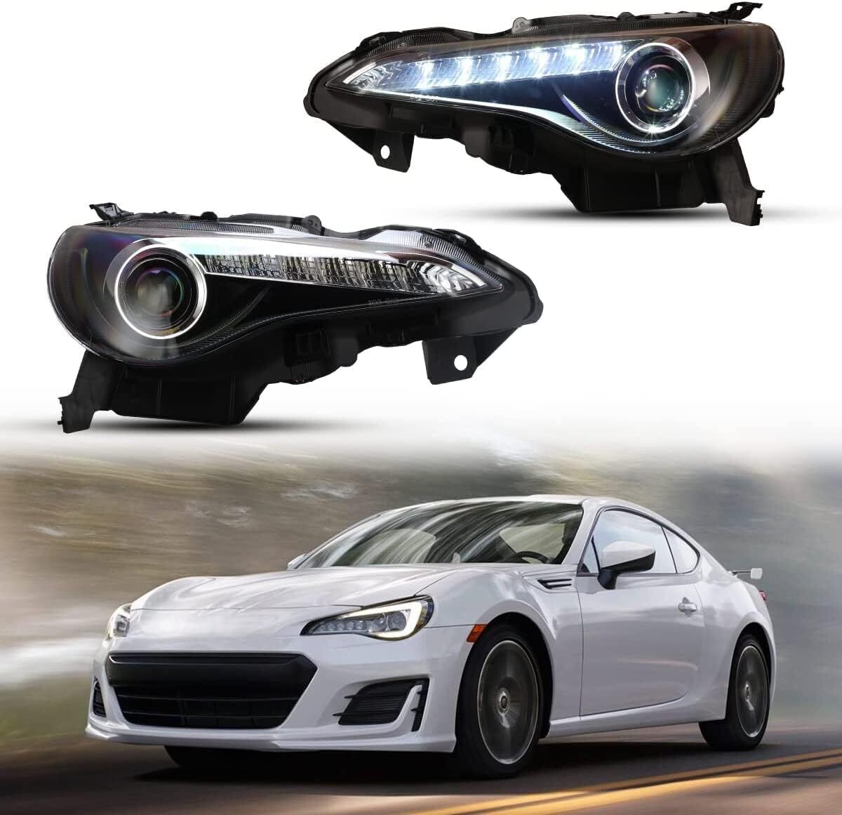 For 2013-2016 Toyota 86 Subaru BRZ Scion FR-S LED DRL Projector Headlights L+R