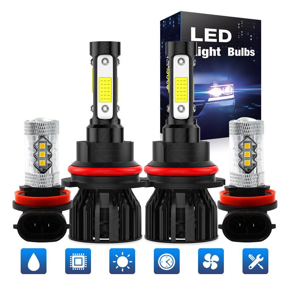 4sides LED Headlight High Low Beam Fog Light For Pontiac G5 2007-2010