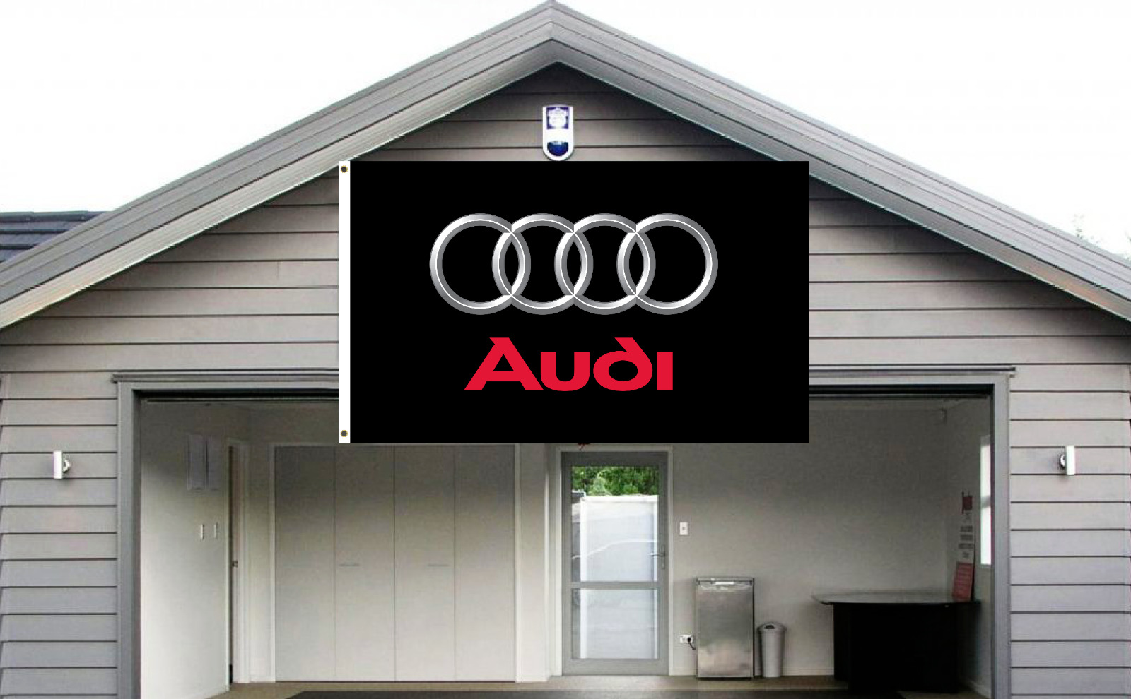 Audi Flag Banner 3x5ft German Racing Car Manufacturer Black For Garage US Seller