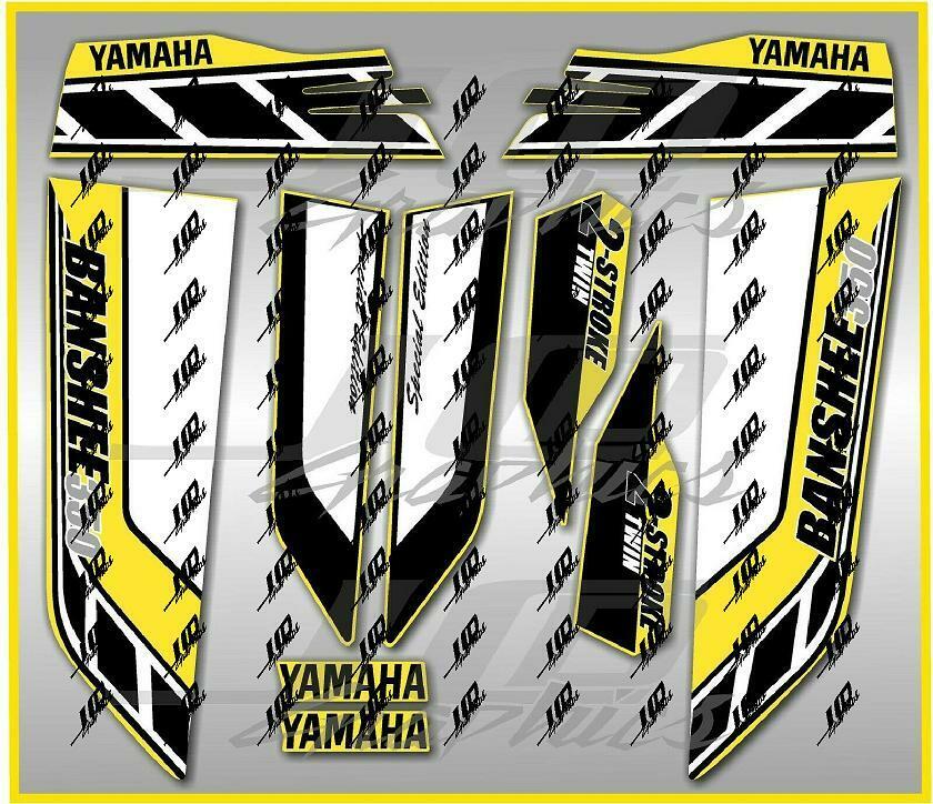 2006 yamaha banshee full graphics kit special edition yellow 