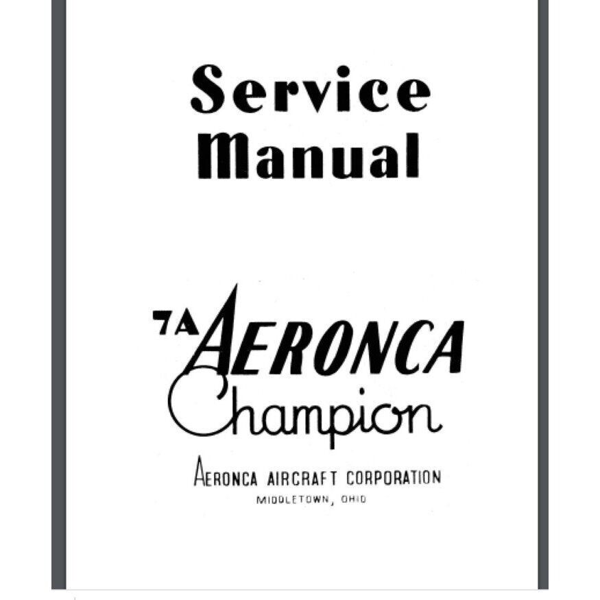 Aeronca Champion Service Manual 49 pages Comb Bound Gloss Covers revised 1946