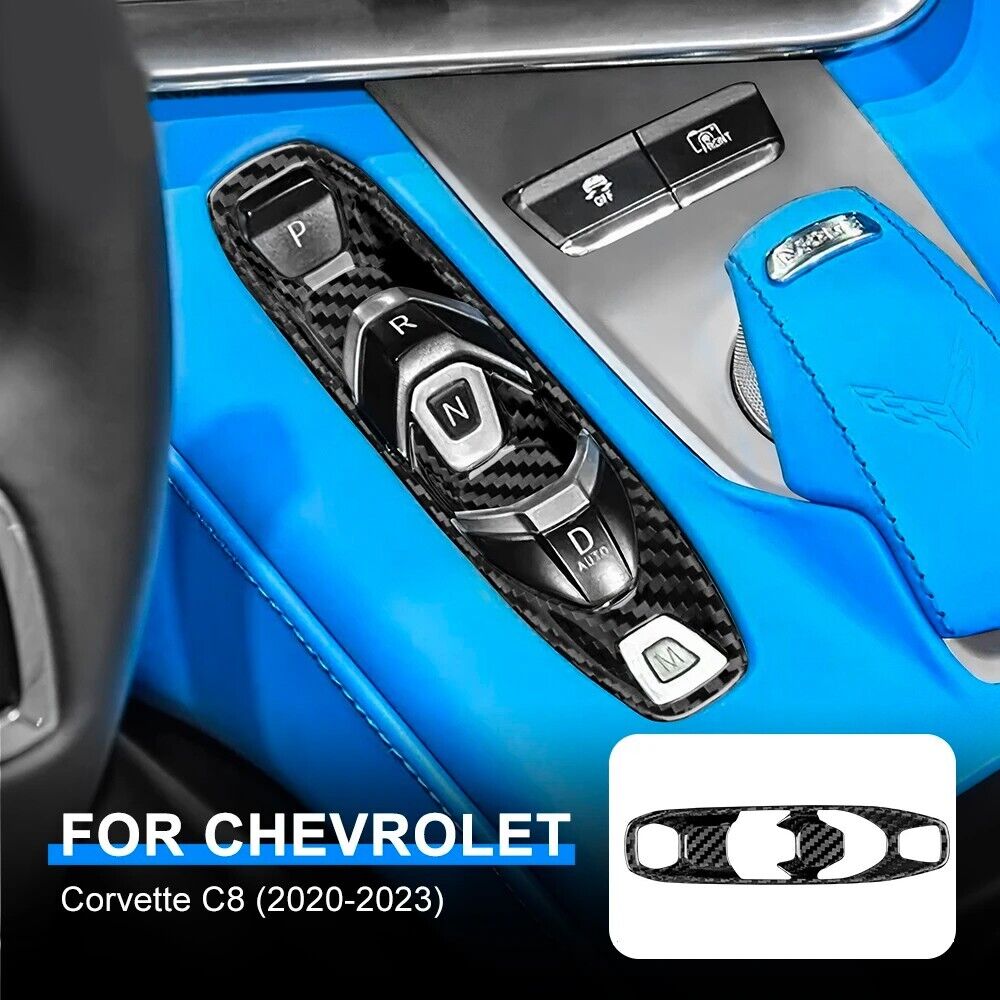 C8 Corvette Real Carbon Fiber Transmission Control Interior Trim Cover Kit
