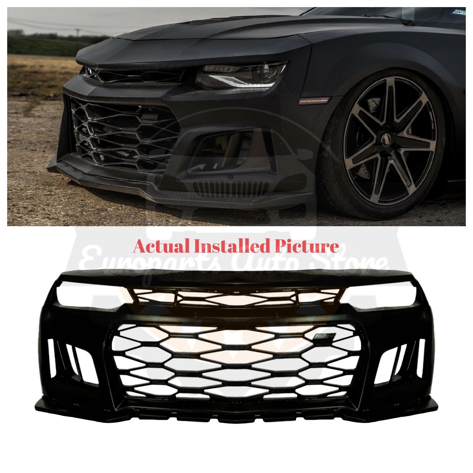 IKONMOTORSPORTS ZL1 6TH GEN STYLE FRONT BUMPER CONVERSION FOR 14-15 CHEVY CAMARO