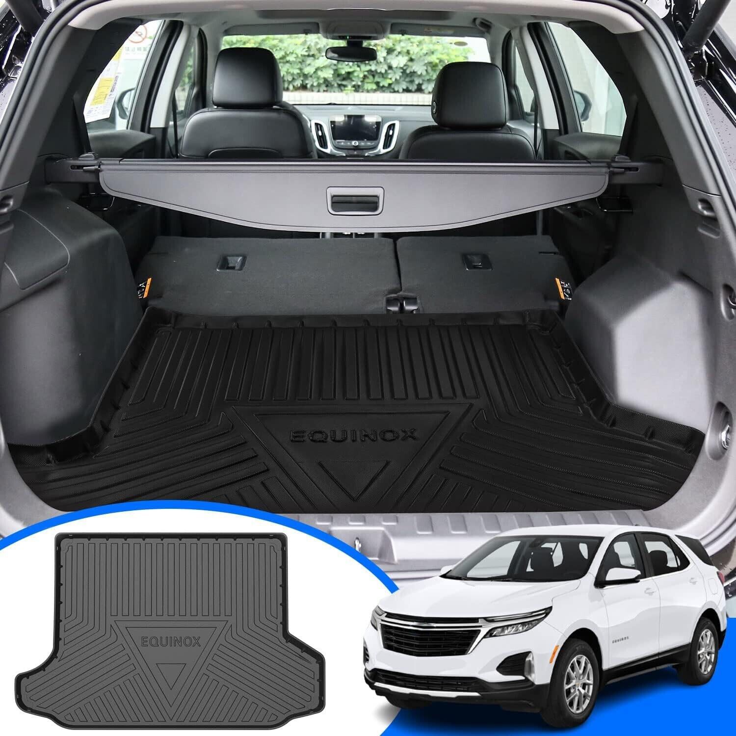 Fit 2018-2023 Chevy Equinox Cargo Liner Tray TPE Floor Mat Rear Trunk Accessory