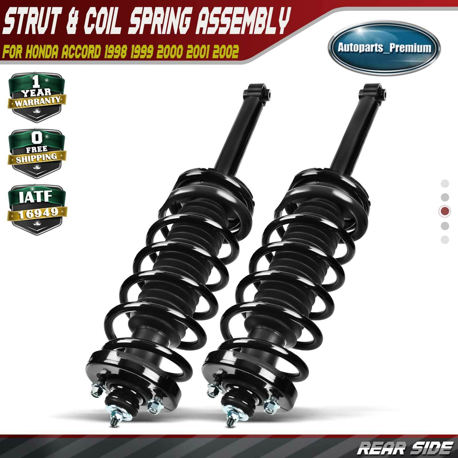2x Rear Side Complete Strut & Coil Spring Assembly for Honda Accord 1998-2002