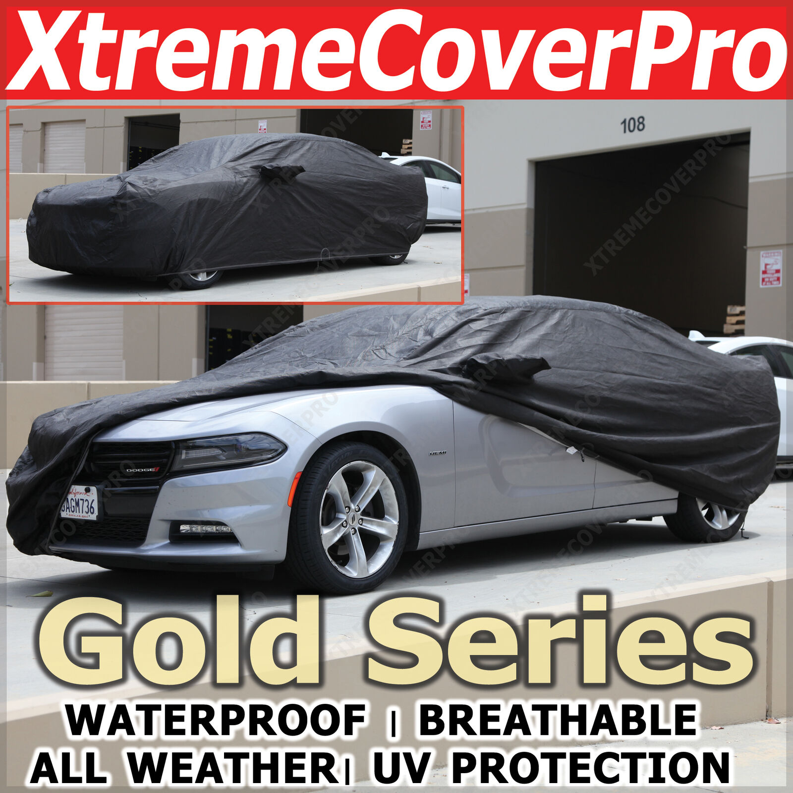 2012 2013 2014 2015 AUDI A7 S7 RS7 WATERPROOF CAR COVER W/MIRRORPOCKET BLACK