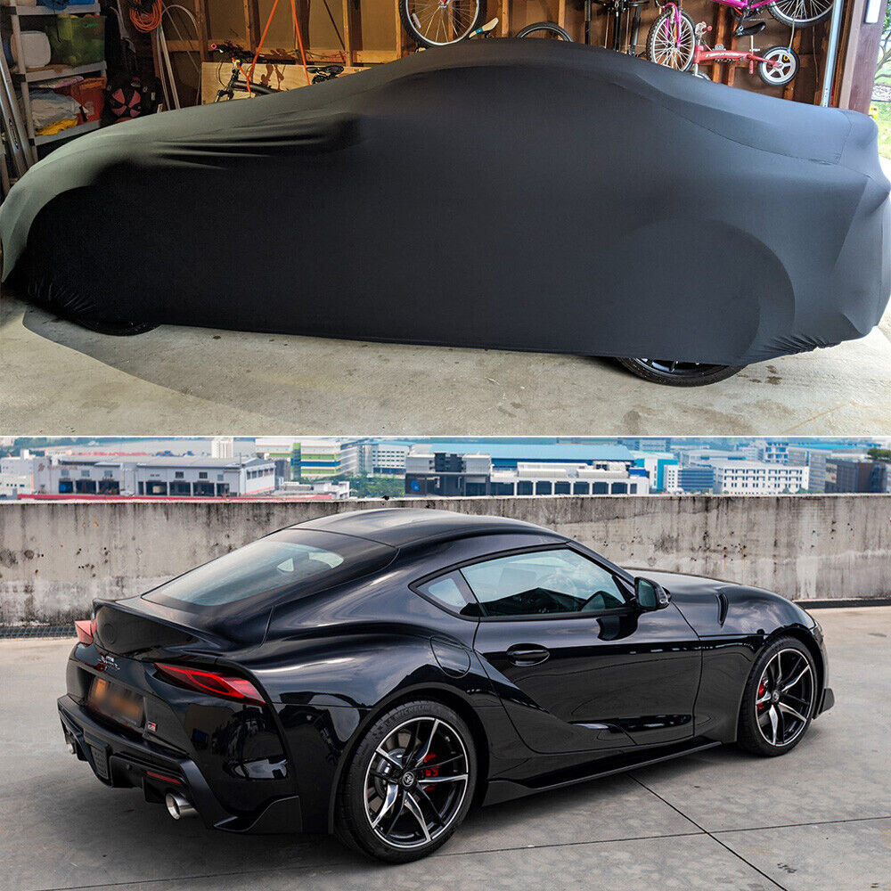 Car Cover Indoor Stain Stretch Dust-proof Custom Black For Toyota Supra 1986-03
