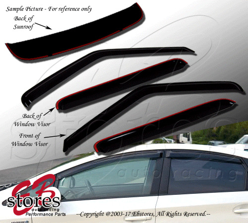 Vent Shade Out-Channel Window Visor Sunroof 5pc Combo Lincoln LS 00 01 02 03-06