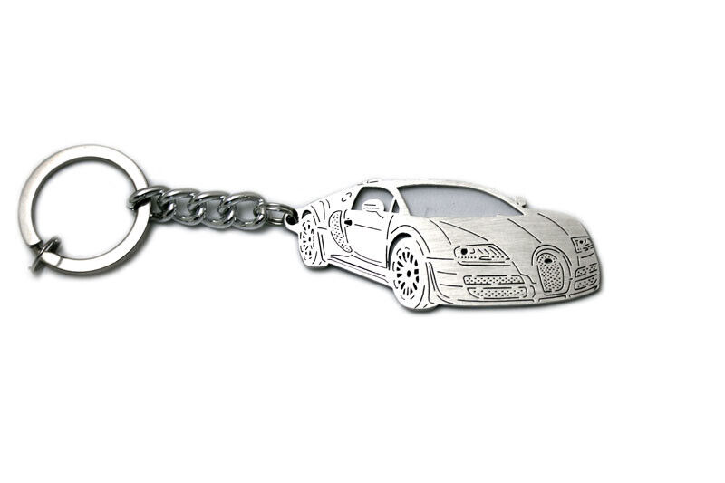 Keychain fit Bugatti Veyron Car Design Steel Keyring Auto Porte-Clés Metal