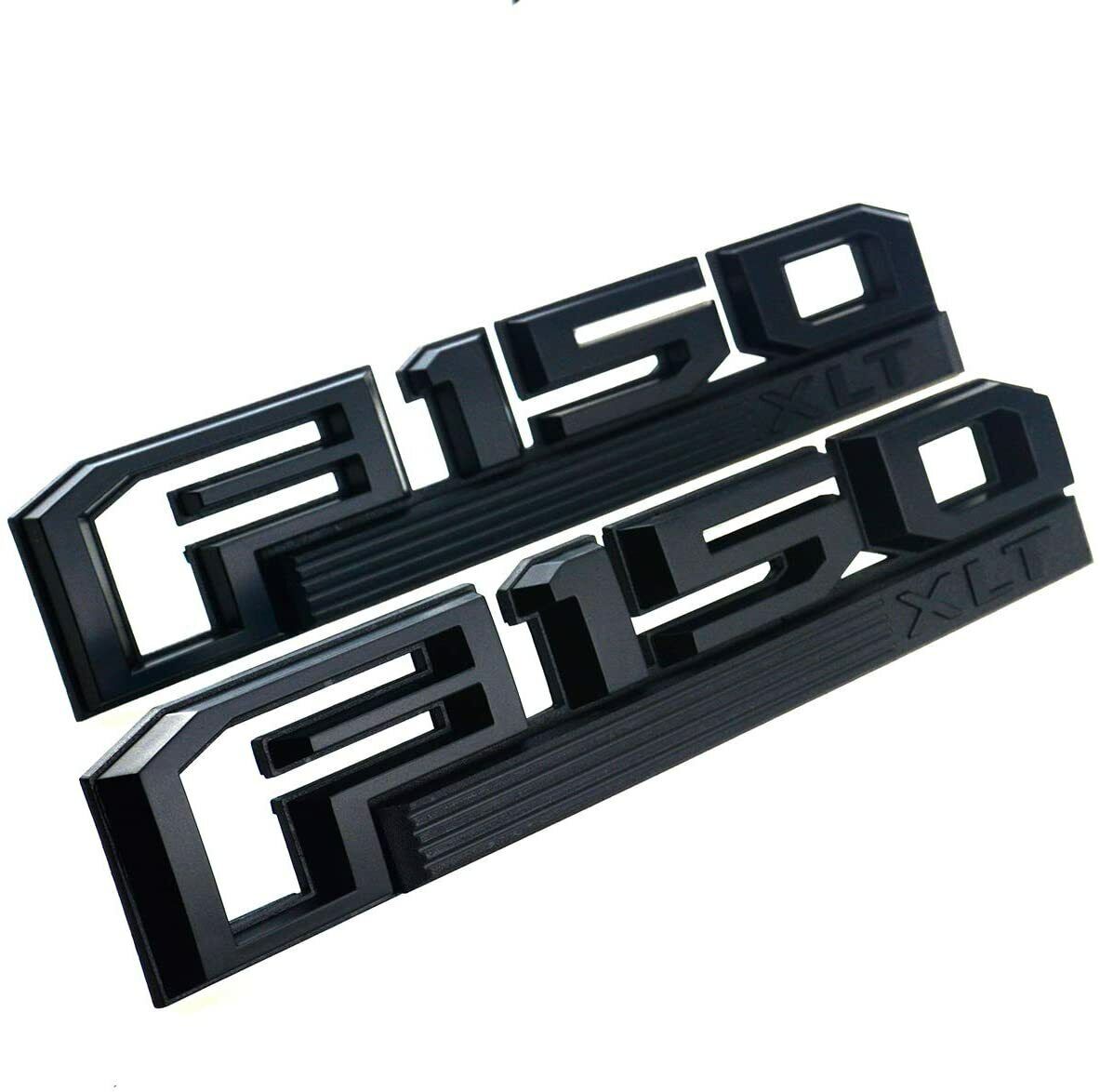 2pcs OEM F150 XLT Emblems Fender Badges 3D for F-150 XLT  Black Genuine New