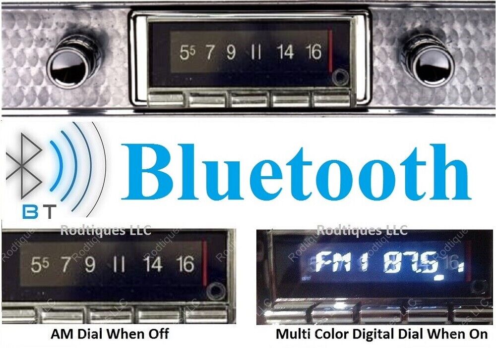 1955-1957 Ford Thunderbird Bluetooth Radio Multi Color Display 12 Volt USA 740