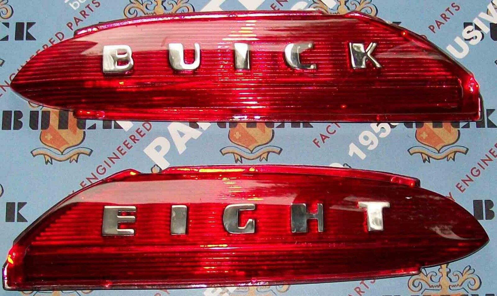 1950-1952 BUICK EIGHT  NEW TRUNK PLASTIC LENS + Buick Parts Catalog
