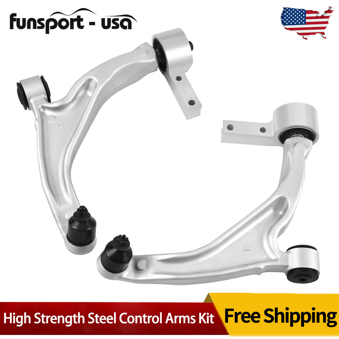 2x Front & Lower Control Arms w/ Ball Joints for Honda Pilot 2009 2010 2011-2015
