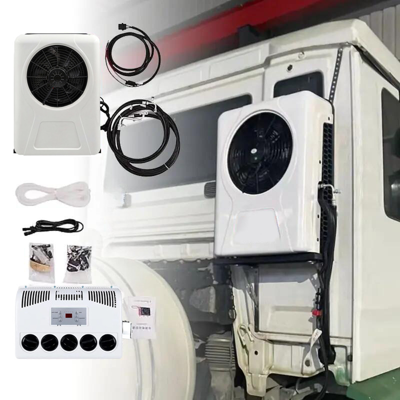 12V Vehicle A/C Kit Split Air Conditioner Fit Cab Truck Bus RV Caravan 11000 BTU