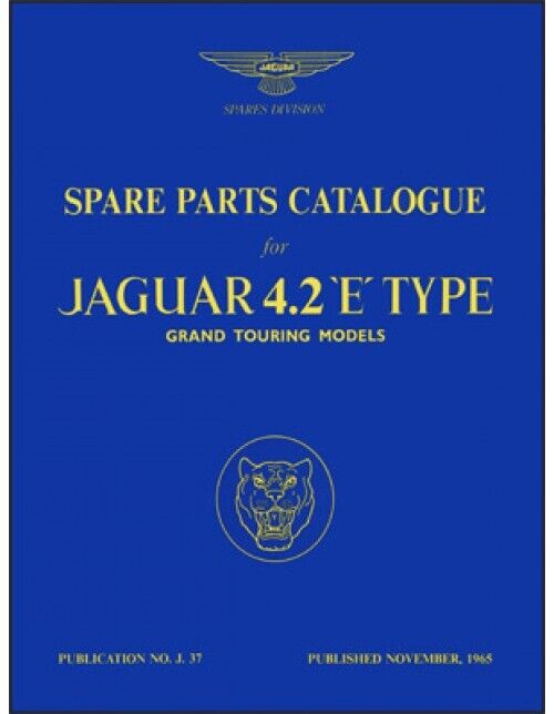 Jaguar XKE Spare Part Catalog Book 1965 1966 1967 1968 Xk-E Type 4.2