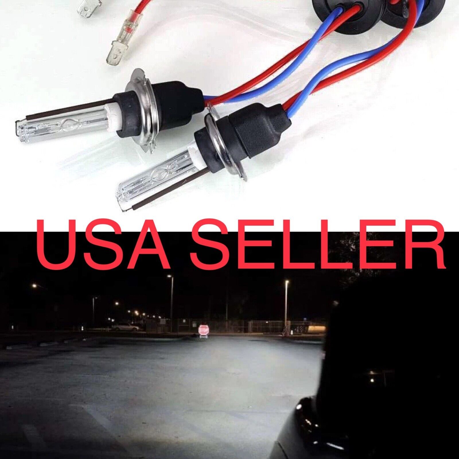 2x H7 OEM WHITE 4300k 55W HID Replacement Bulbs 4 Xenon Conversion Kit Fits Opt7