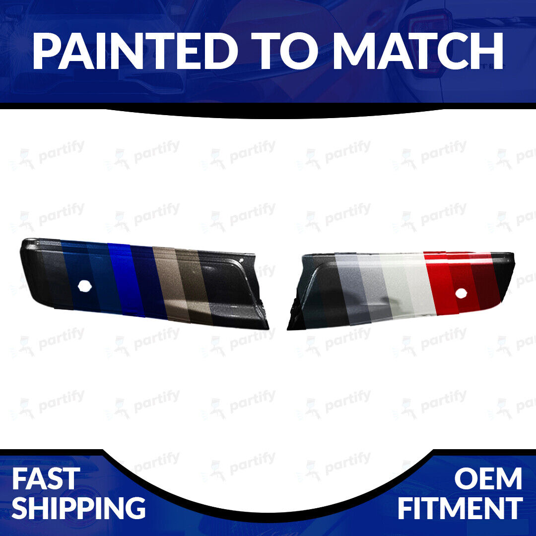 NEW Painted To Match 2015-2020 Ford F-150 Rear Bumper Ends With Sensor Holes