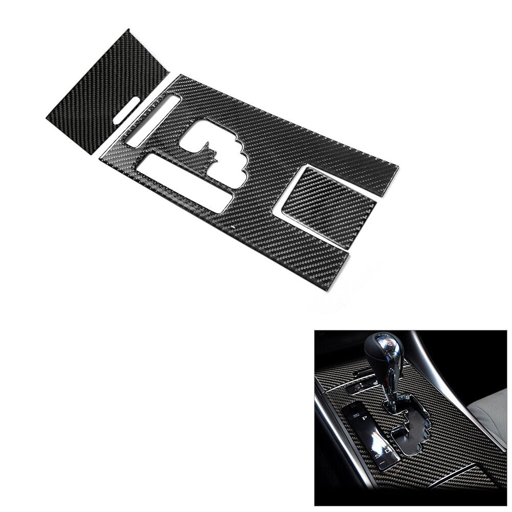 3Pcs Carbon Fiber Gear Shift Panel Cover Trim For Lexus IS250 IS350 2006-2012