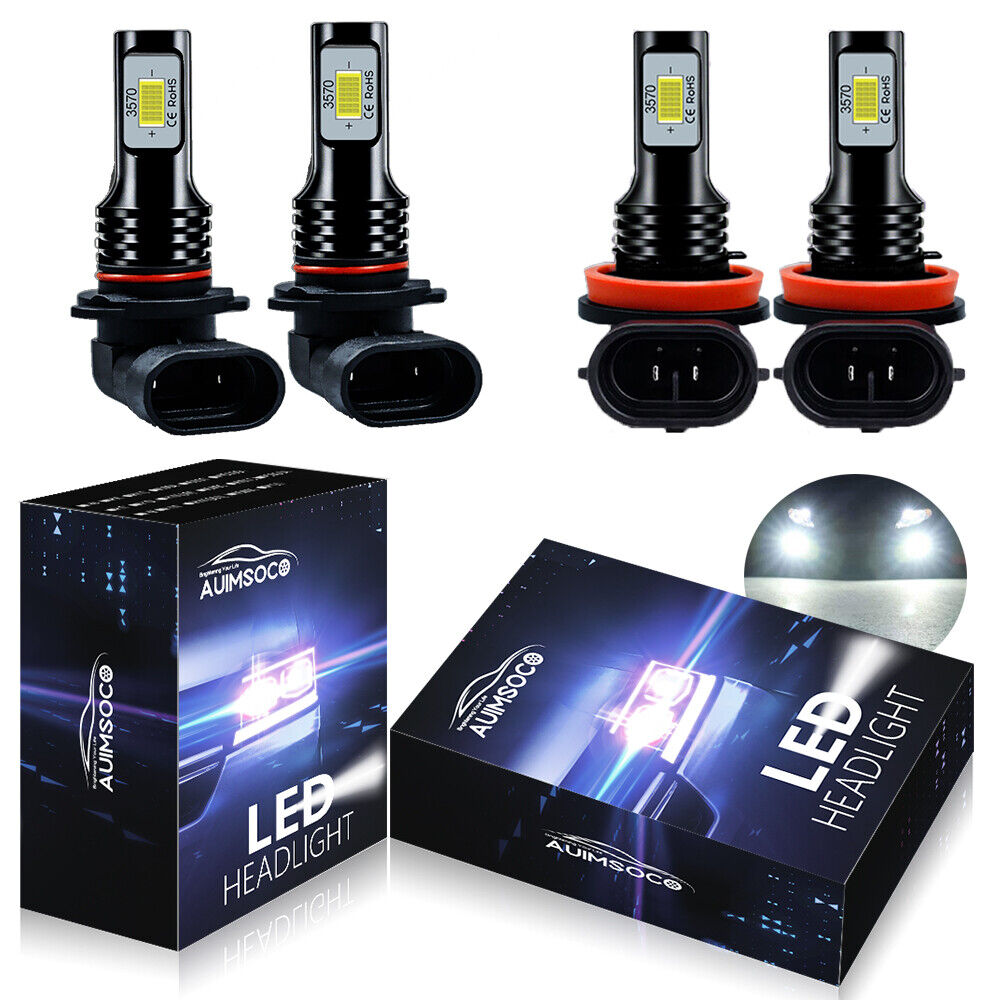 For Ford F-150 2015-19 Combo LED Front Headlight High Low Beam Light Bulbs White