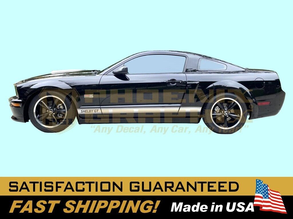 2007-08 Mustang SHELBY GT Rocker (w/ SHELBY GT) Decal Stripe Kit Shelby Licensed