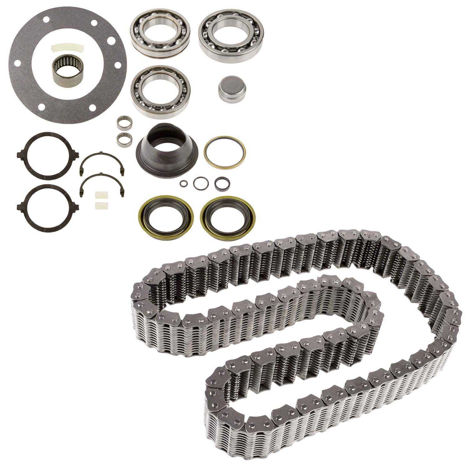Dodge NP273D Transfer Case Rebuild Kit w/ Bearings Gaskets Seals and Borg Chain
