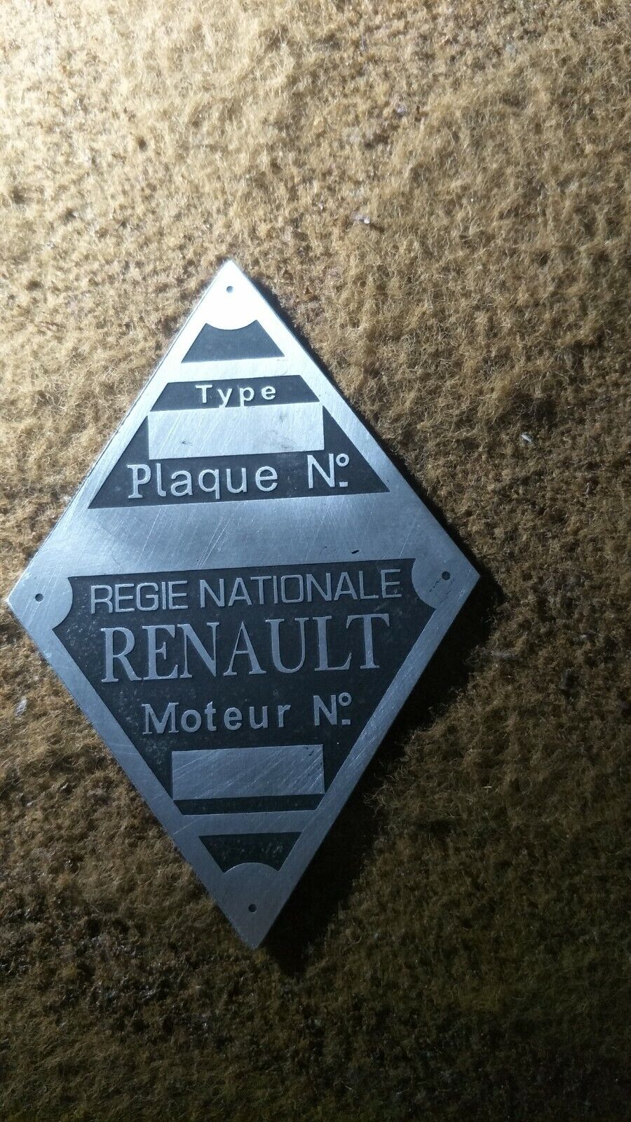 Typenschild Renault Schild R4 4cv Goelette fregatte id-plate tag s50