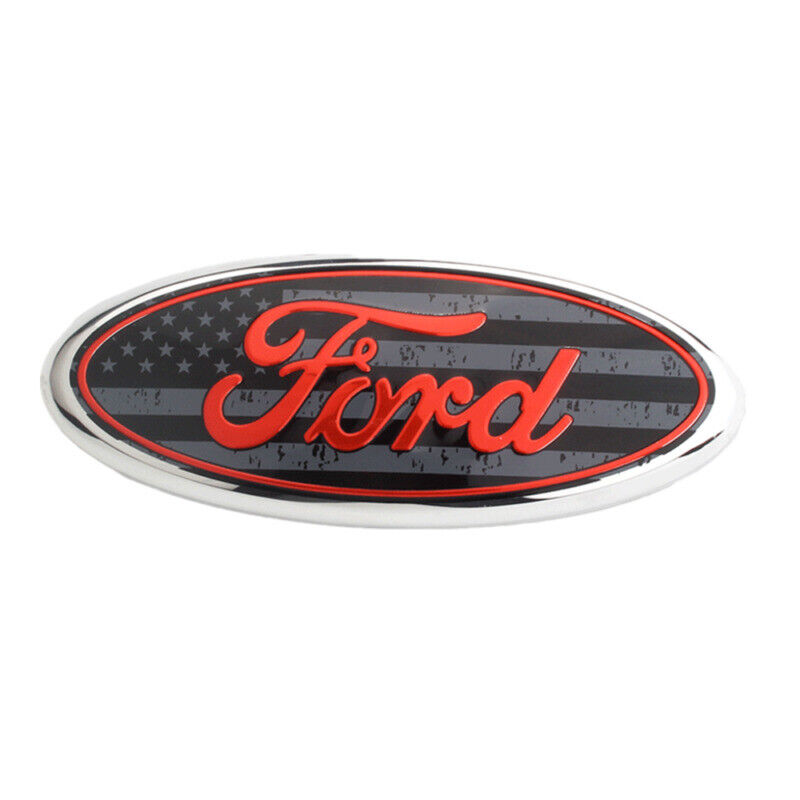 Front Grille/Rear Trunk Oval Emblem 7/9 inch Fits for Ford F150 F250 F350 - US