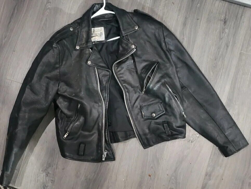 Open Road Leather Motorcycle Jacket  Size XL For Wilsons