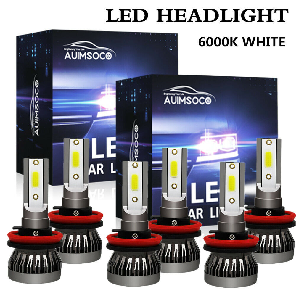For Chevrolet Camaro 2014-2015 6000K Combo LED Headlight Hi/Low + Fog Light 6X