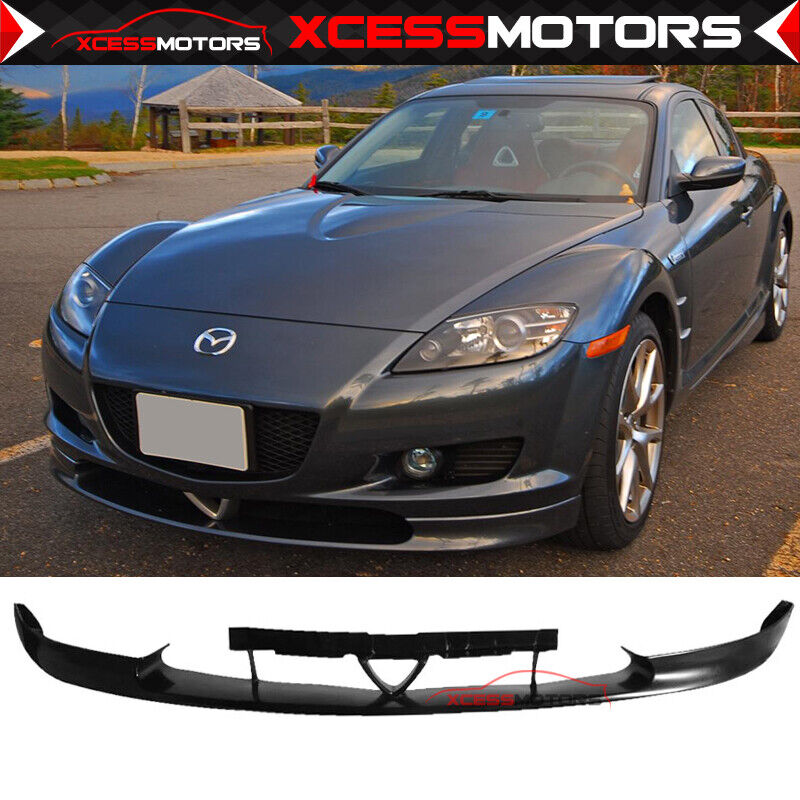 Fits 04-08 Mazda RX8 RX-8 4Dr OE Style Unpainted PU Front Bumper Lip Spoiler