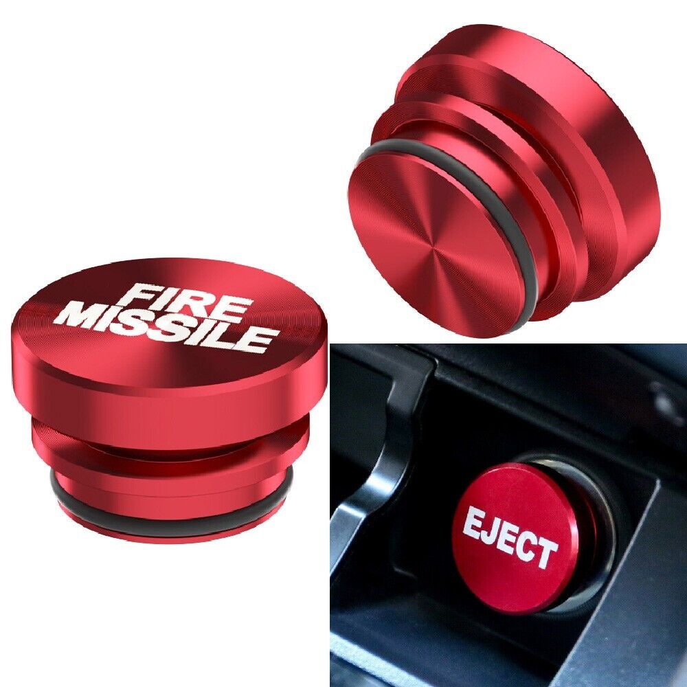 Car Lighter Universal 12V Cigarette Cover Fire Missile Eject Button Accessories