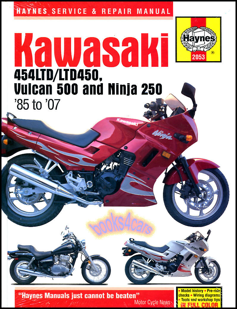 KAWASAKI SHOP MANUAL SERVICE REPAIR BOOK HAYNES 250 NINJA 250R 500 VULCAN LTD450