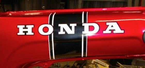 Honda CT70 KO 2pc. Black Stripe Main Frame Decal Set 69-71 MADE IN USA