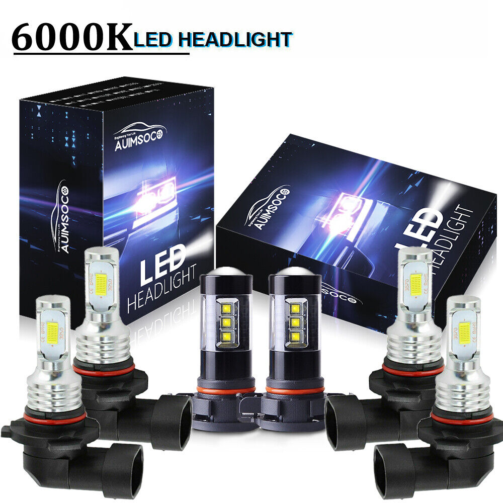 For GMC Canyon 2015-2018 6x White LED Headlight High Low+Fog Light Bulbs kit