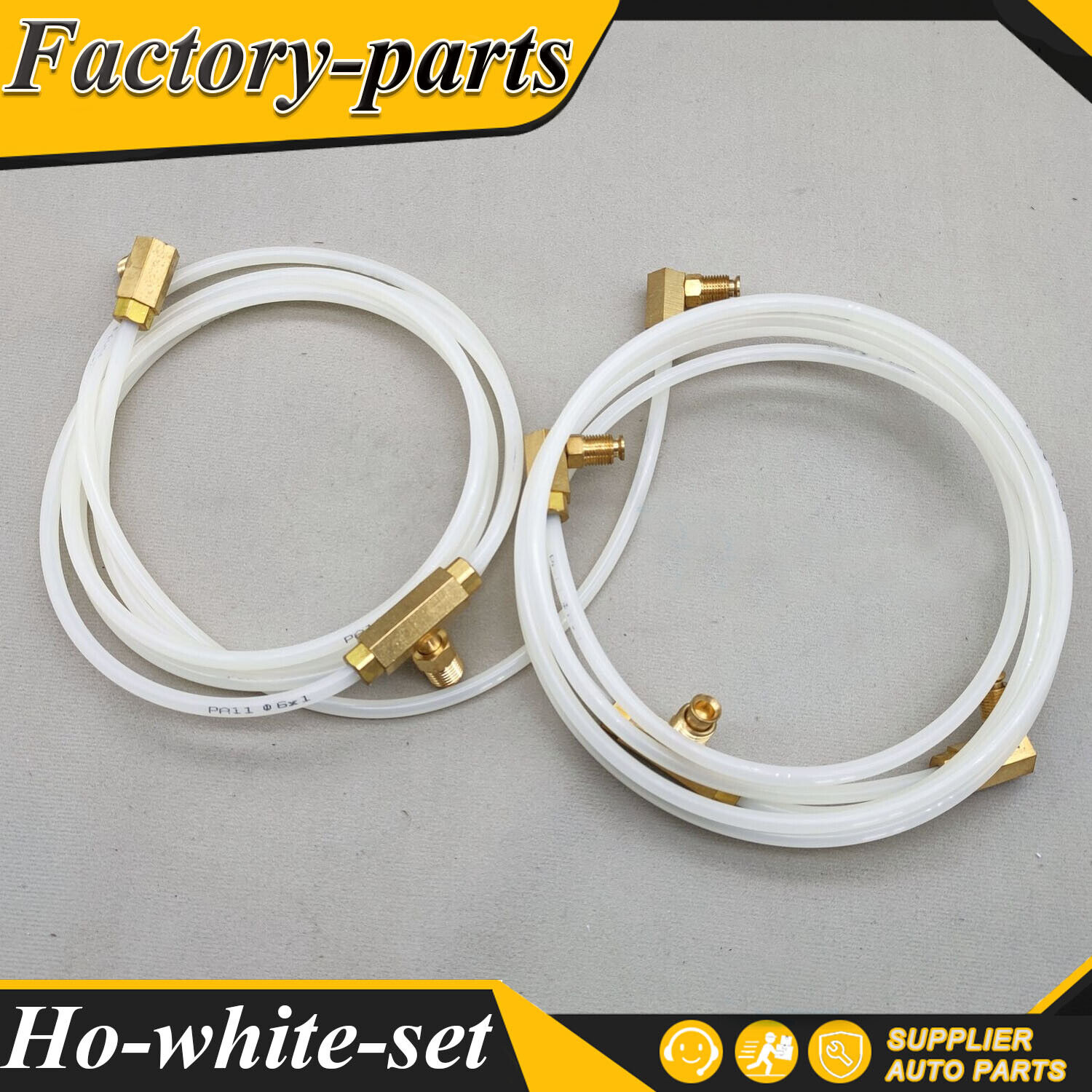 Pair Convertible Top Hydraulic Fluid Hose Lines For 1965-1970 Chevrolet Impala