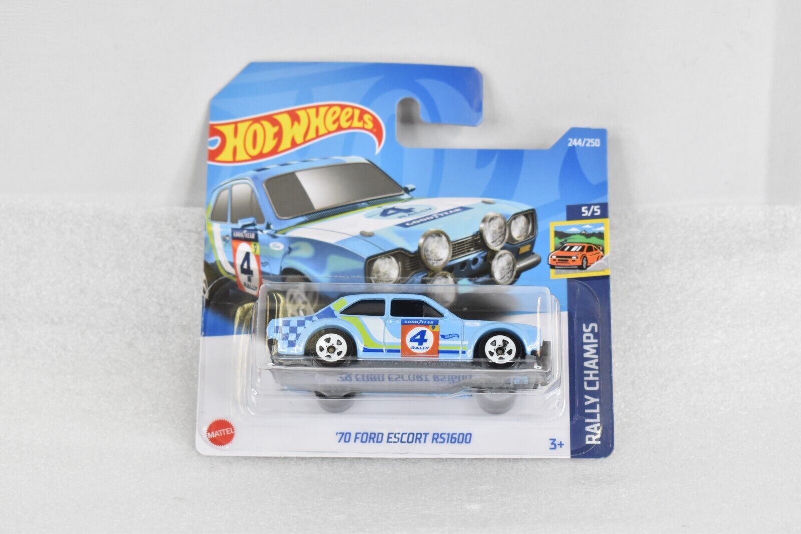 2022 Hot Wheels 70 Ford Escort RS 1600 Short Card HW Rally Champs 244/250