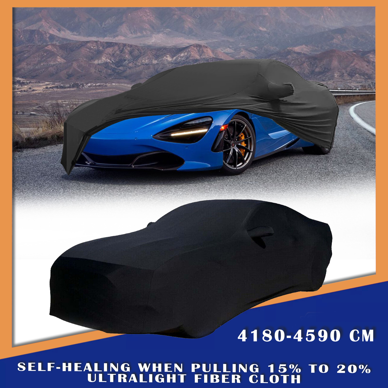 For McLaren MP4-12C Indoor Car Cover Stretch Satin Scratch Dustproof Protection