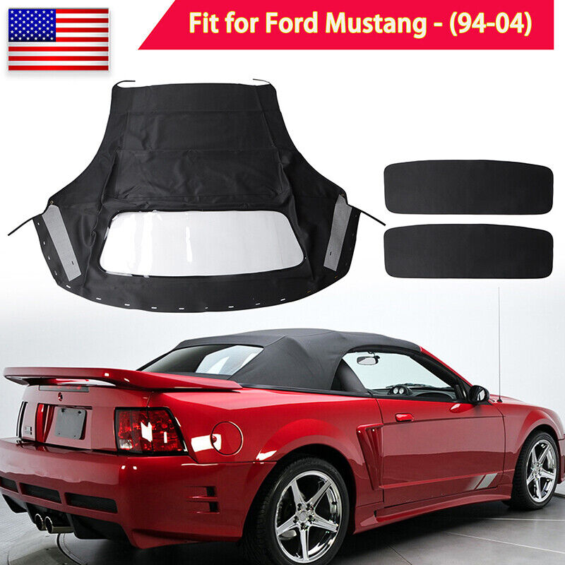 US For 1994-2004 Ford Mustang Convertible Soft Top w/ Window Sailcloth FM3229SS